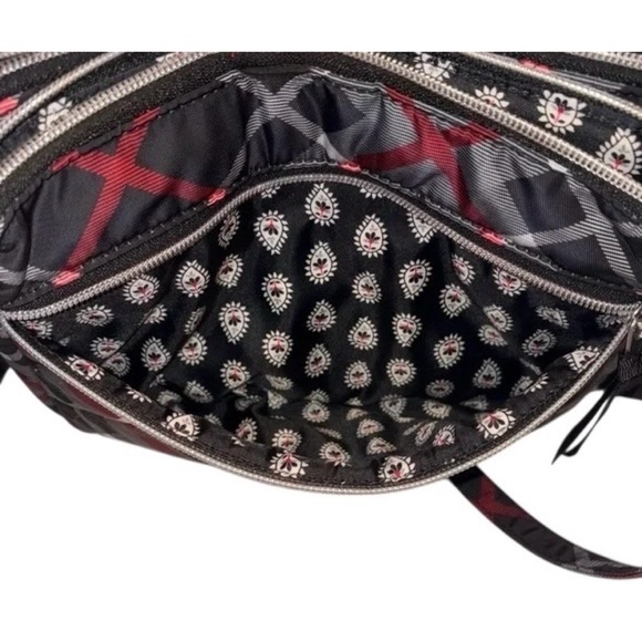Vera Bradley Paris Plaid Triple Zip Shoulder Bag/Crossbody NWOT - Picture 8 of 9